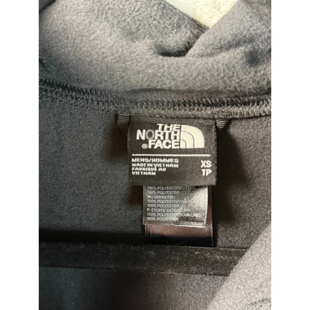 THE NORTH FACE Mens XS Black Fleece Full Zip Jacket Chest Pocket Outdoor